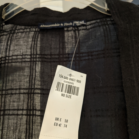 Abercrombie black front open kimono - Picture 3 of 3